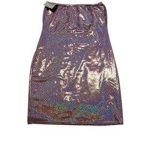 Coquetry Clothing Light Purple Holographic Tube Dress LARGE